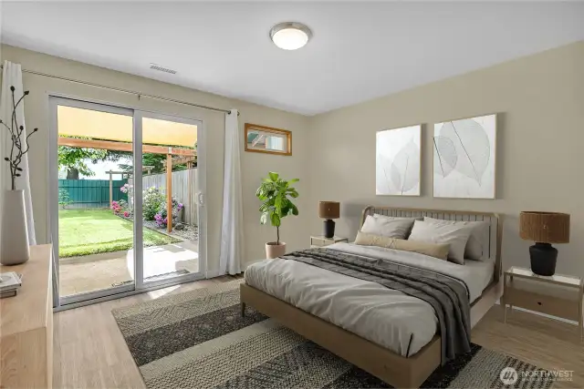 Main Bedroom...virtually staged.