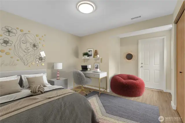 Bedroom #2...virtually staged.