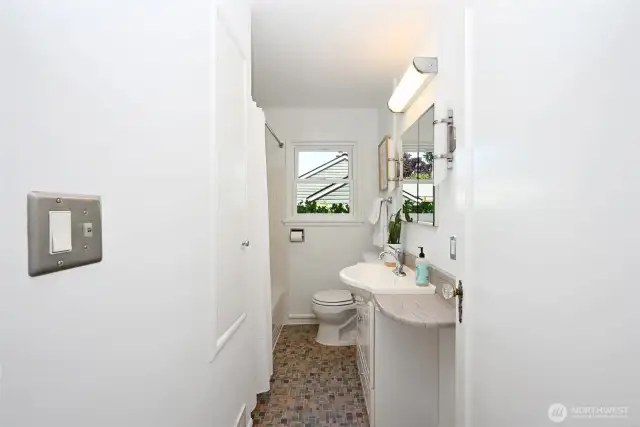 The granite countertop in here was salvaged during the Roosevelt High school renovation