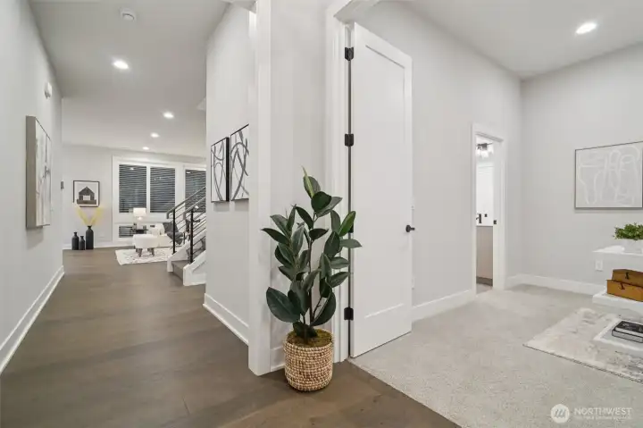 Entry: Bedroom/Office on right