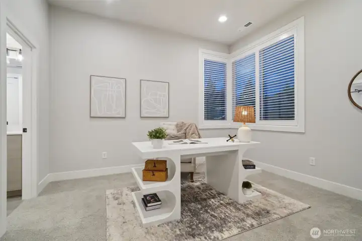 Main Level Office / 5th Bedroom with full en suite bathroom.