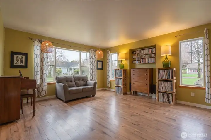 Plenty of windows allow for natural light.