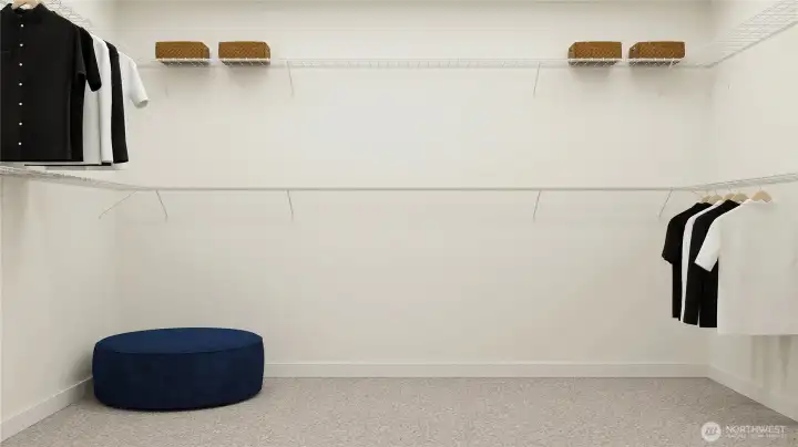 Owner's walk-in closet