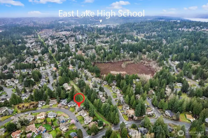 Only a 5 minute drive to Eastlake High School.