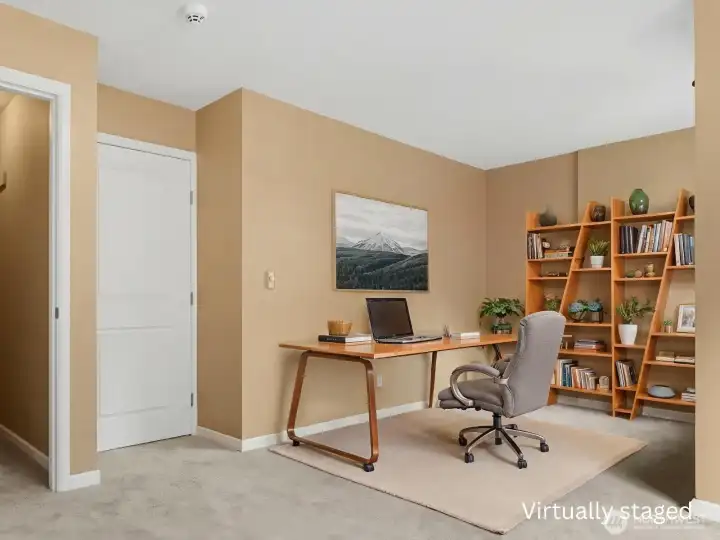 Virtually staged office area for inspiration.