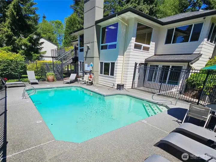 Clubhouse with pool, hot tub, fitness room, etc. Take a refreshing dip after work during the hot summer months. Clubhouse with pool, hot tub, fitness room, etc. Take a refreshing dip after work during the hot summer months.