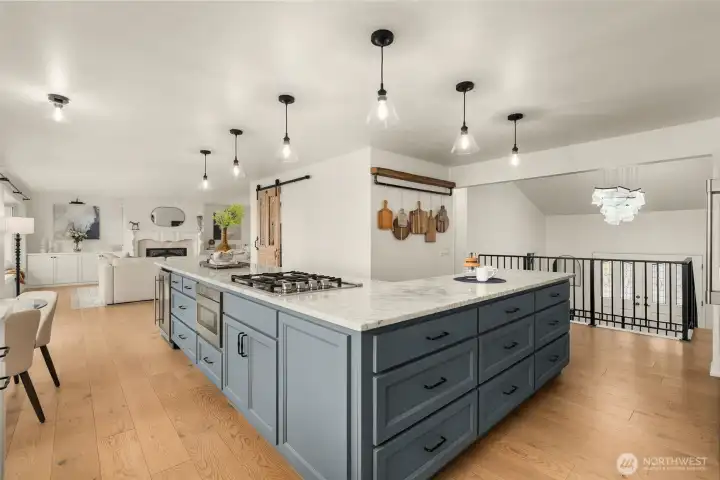 Chef's kitchen is an entertainer's delight.