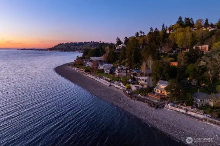 Walk out waterfront beach