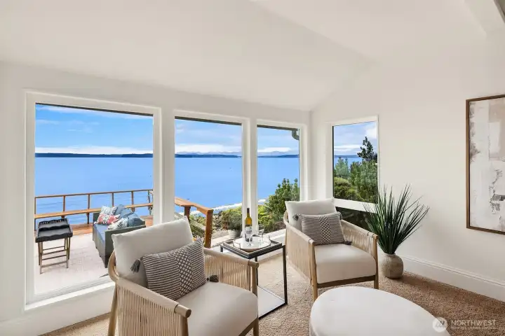 Cozy window view seating...