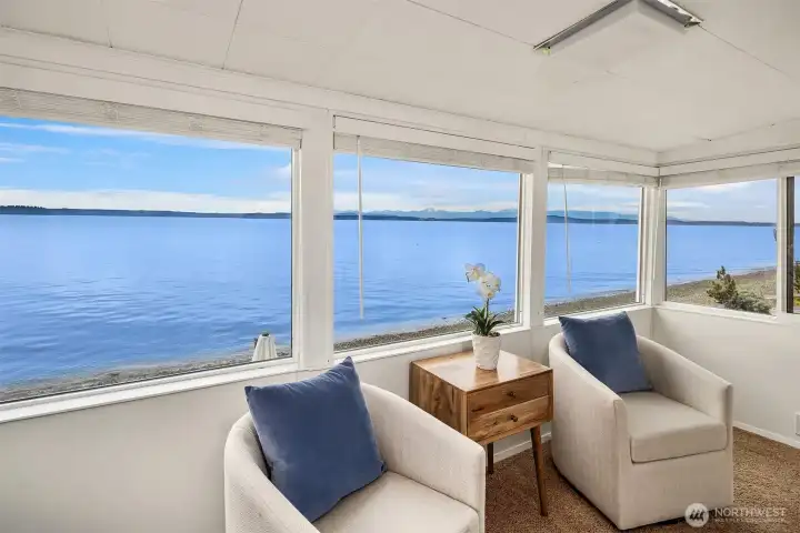 Primary bedroom seating view area.