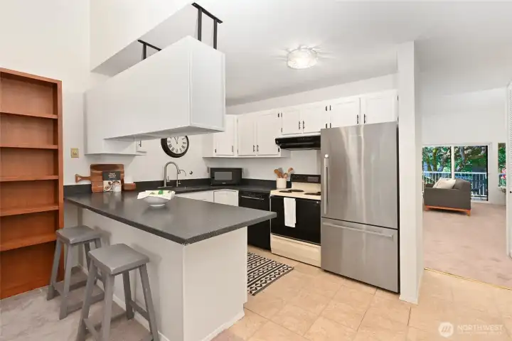 Eat-in Kitchen with plenty of storage.  Additional pantry not in this photo.