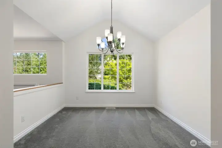 Formal dining room with no virtual staging.