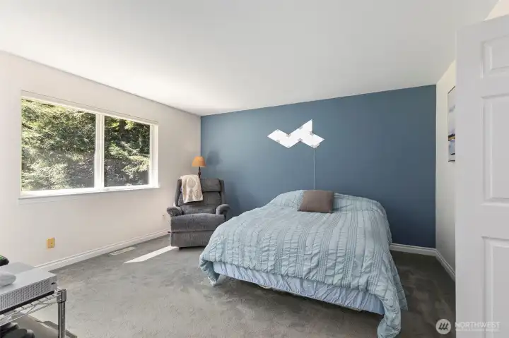 Primary bedroom has a spacious walk-in closet.