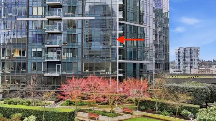 Unit faces the quiet urban garden