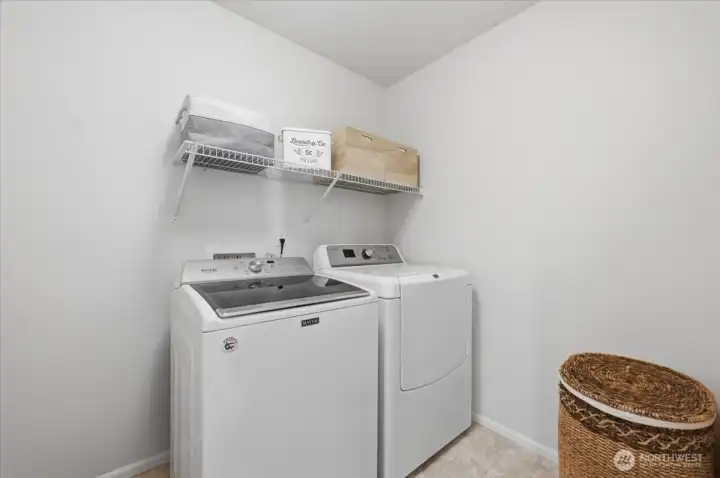 Convenient laundry on the upper floor