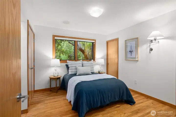 Second Bedroom, door on the right leads to full bathroom.