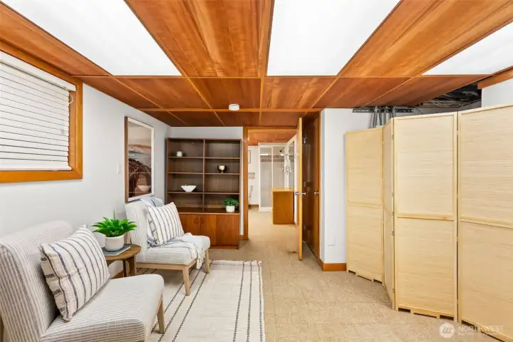 Extra space in lower level off garage, had direct access to the Driveway.