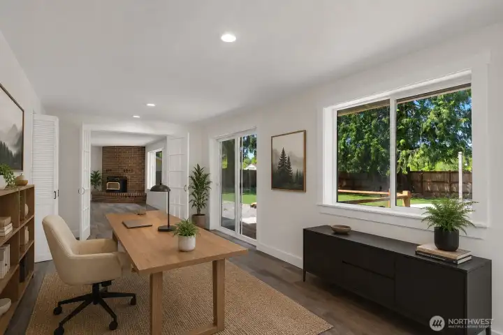 Photo digitally staged. Bonus room.
