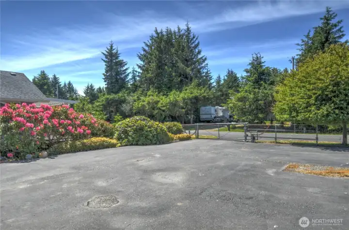 Electric gated entry w/plenty of off street parking.