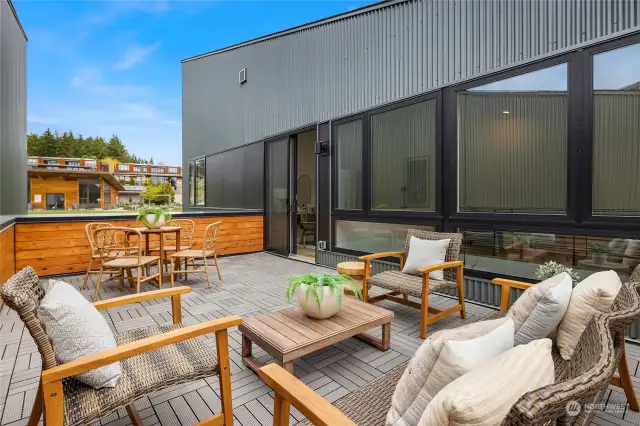 Photo of model home's balcony.