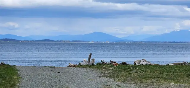 Private beach and boat ramp