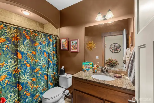 Full hallway guest bathroom