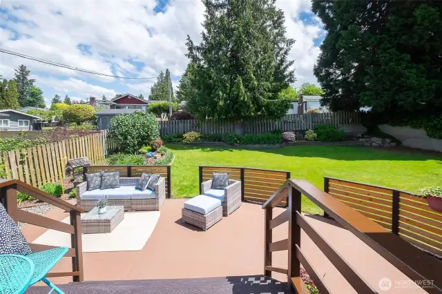 Great space for entertaining and relaxing in your private yard.