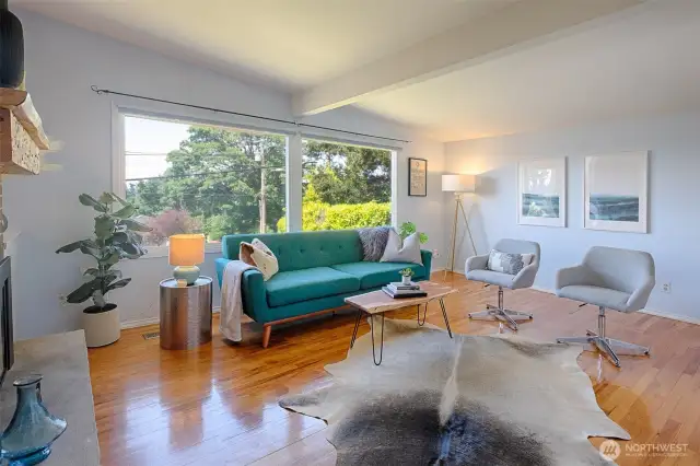 Light filled living room with tons of natural light.