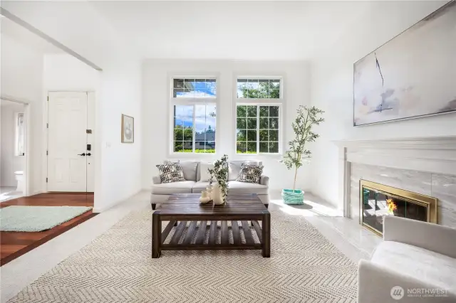 Light-filled bright and cozy living room