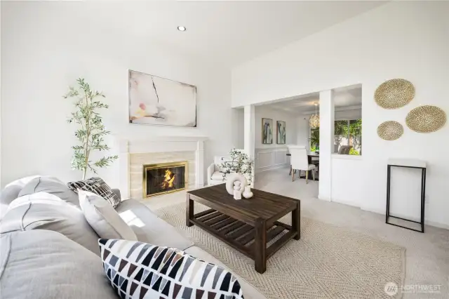 Light-filled bright and cozy living room
