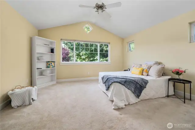 Extra Large primary with tons of windows bringing in natural light