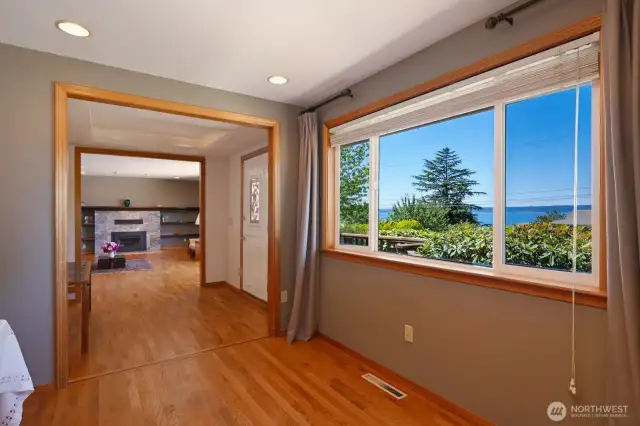 Open floor plan connects the main living rooms.