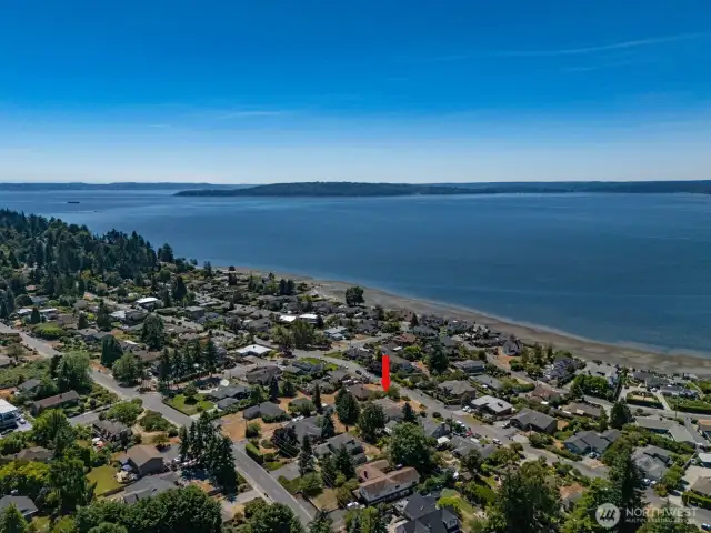 Looking south.
