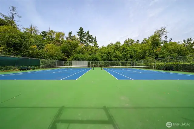 Lot A beach rights for a nominal annual fee provides access to these tennis courts.