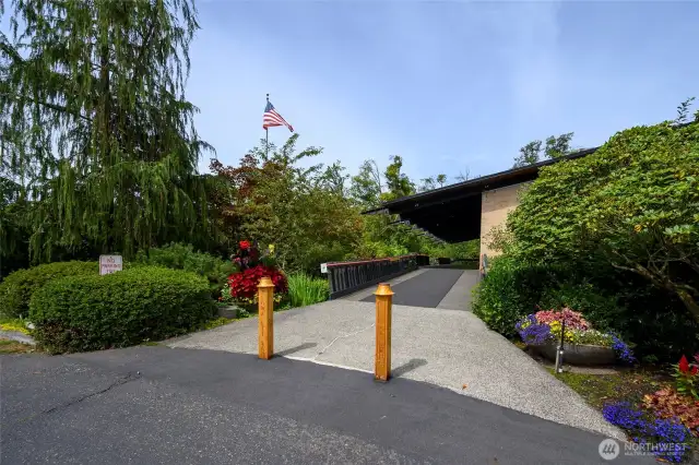 Walkway to the Cove building.