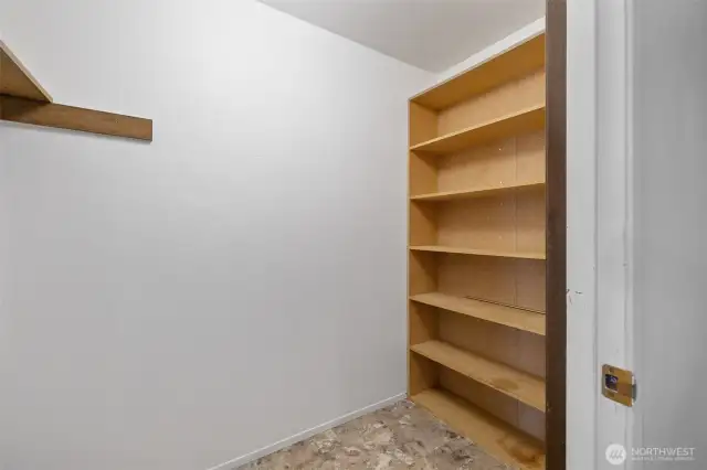 Guest entry closet has additional storage