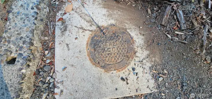 sewer stub between lots