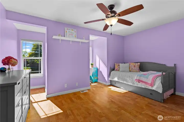 Bedroom #4 with a walk-in closet.