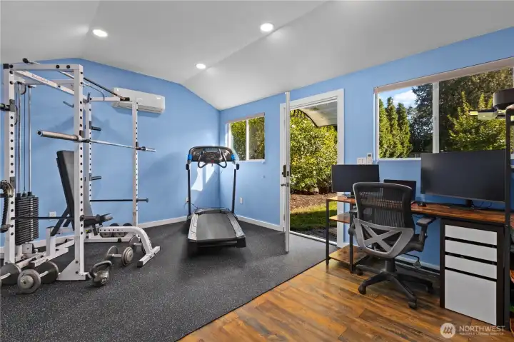 Currently, it's used as a home office and gym.  How would you use this space?
