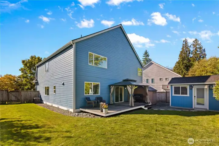 Nice corner lot provides plenty of space to play and entertain.