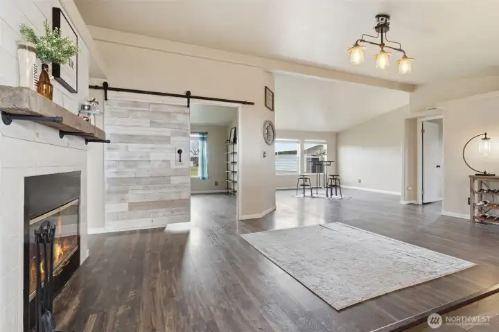 Office door/dining area