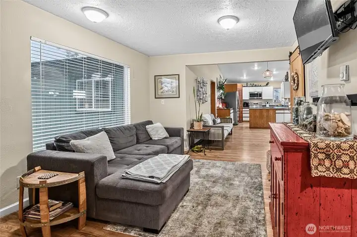 Living Space into Kitchen