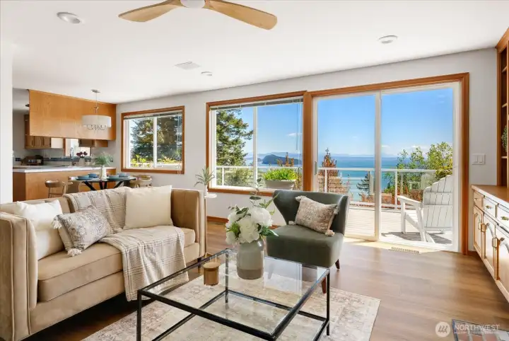 Views & view deck access from the family room