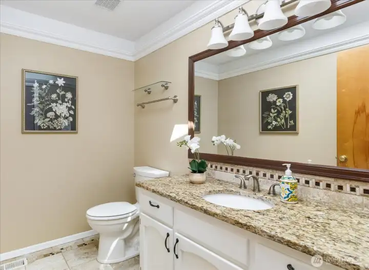 1/2 bath on the main level