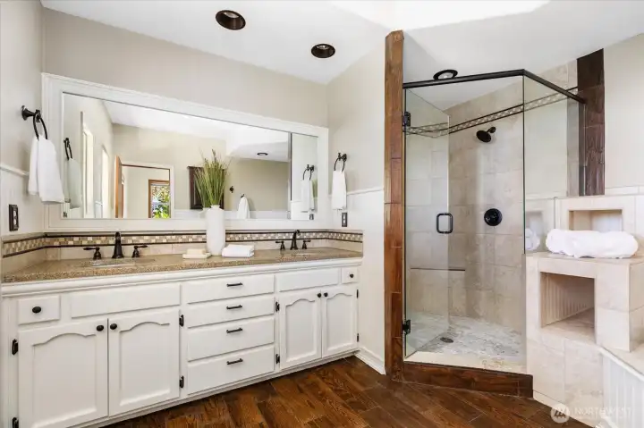 Huge, beautiful primary bath with...