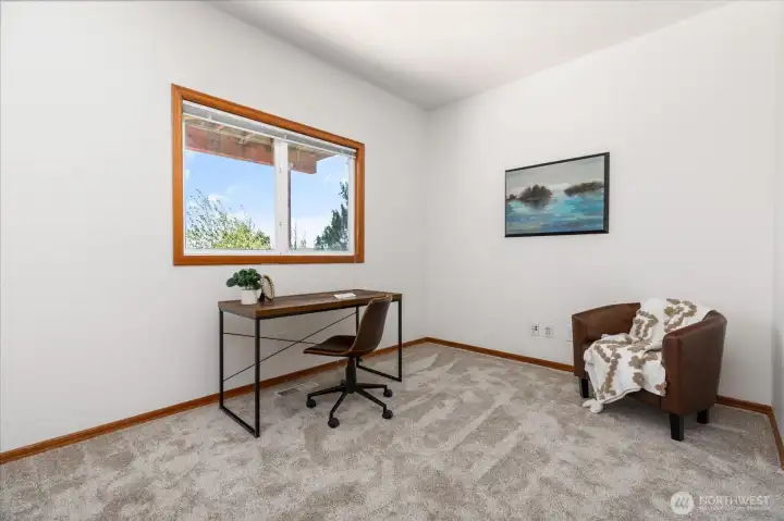 Bedroom 2 set up as a lower level office