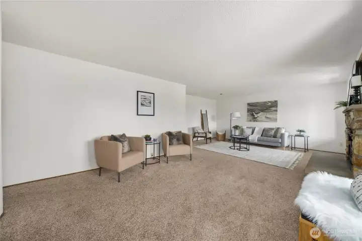 Spacious living room perfect for entertaining guests or hosting family gatherings.