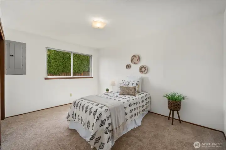Well-proportioned second bedroom.