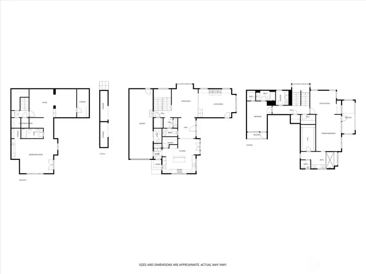 Floor plans for the main house (Unit #A)