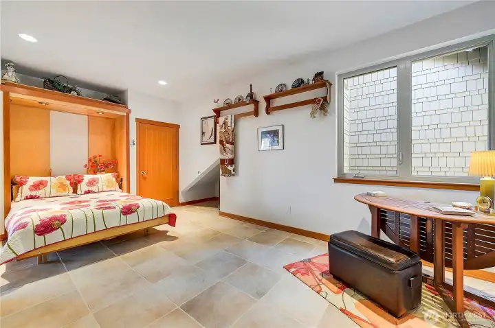 Bedroom with murphy bed.